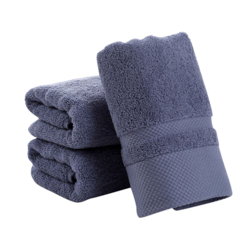 2pcs Soft Ultra Absorption Cotton Face Towels Hand Bath Thick Bathroom Towel 